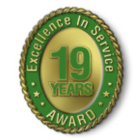 Excellence in Service - 19 Year Award